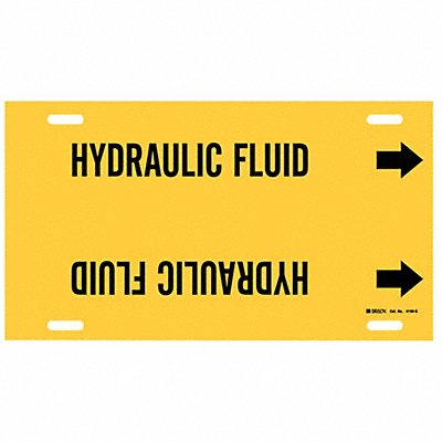 BRADY 4198G Pipe Markr Hydraulic Fluid 10in H 24in W
