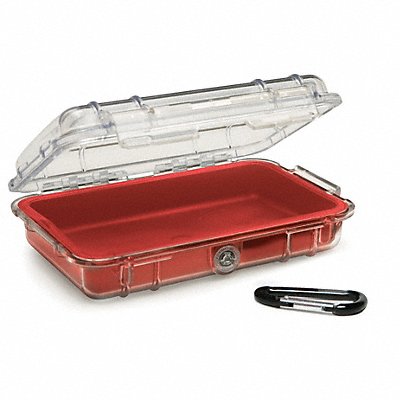 PELICAN 1040 Micro Case Red 7-1/2 Hx5-1/16 Wx2-1/8 D
