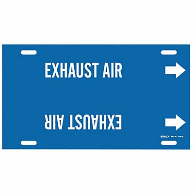 BRADY 4181G Pipe Marker Exhaust Air 10 in H 24 in W