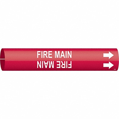 BRADY 4185A Pipe Marker Fire Main 13/16in H 4/5in W