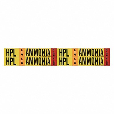 BRADY 90426 Pipe Marker Ammonia 1 1/8 in H 7 in W