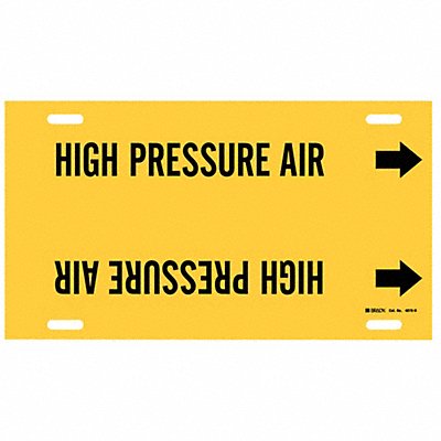 BRADY 4075H Pipe Marker High Prssure Air 10in H 32in W