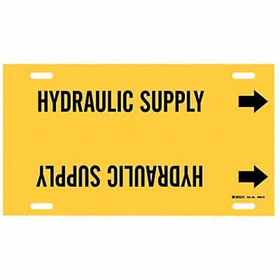 BRADY 4084H Pipe Marker Hydraulic Supply 10in H 32in W