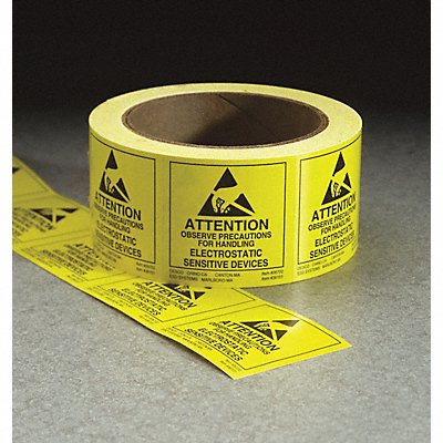 DESCO 6722 ESD Susceptibility Label 2 x2 PK500
