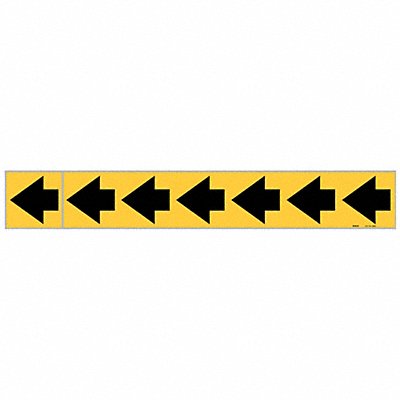 BRADY 73948 Pipe Marker Arrow 2 in H 12 in W