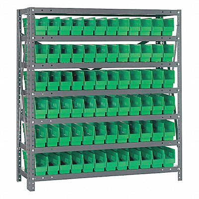 QUANTUM STORAGE SYSTEMS 1239100GN E1510 Bin Shelving 12inx39inx36in Green