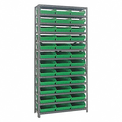 QUANTUM STORAGE SYSTEMS 1275109GN E1509 Bin Shelving 12inx75inx36in Green