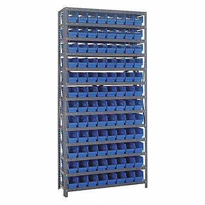 QUANTUM STORAGE SYSTEMS 1275101BL E1506 Bin Shelving 12inx75inx36in Blue