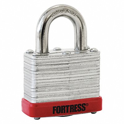 FORTRESS 1803RED Lockout Padlock KD Red 1-1/4 H