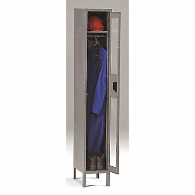 TENNSCO CSL1218721MEDGRE Wardrobe Locker Clearview 1 Wide 1 Tier Grey