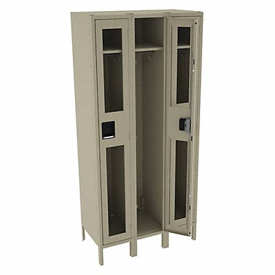 TENNSCO CSL1218723SAND Wardrobe Locker Clearview 3 Wide 1 Tier Sand