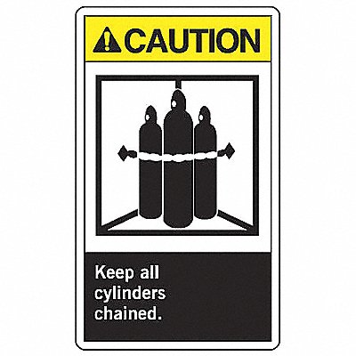 ACCUFORM LCPG600VSP Safety Label 5 inx3 1/2 in Vinyl PK5