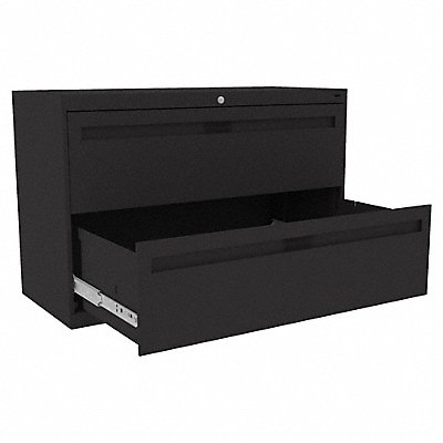 TENNSCO LPL4224L20BLACK File Cabinet 42 in 2 Drawer Black