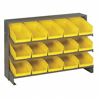 QUANTUM STORAGE SYSTEMS QPRHA102YL E1541 Bench Pick Rack 12x21x36in Yellow