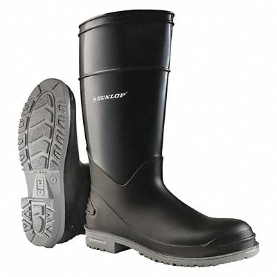 DUNLOP 8968200 Rubber Boot Men s 8 Knee Black PR