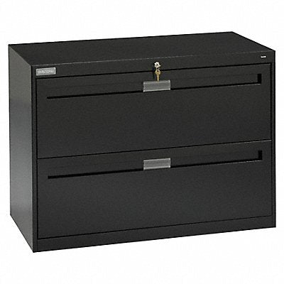 TENNSCO LPL3624L20BLACK File Cabinet 36 in 2 Drawer Black