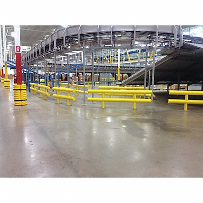 GRAINGER SGR204842P Guard Rail System Yellow 42 in H Steel