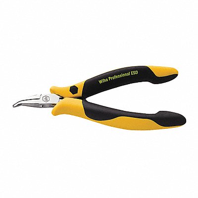 WIHA 32744 Bent Needle Nose Plier 4-3/4 L Smooth