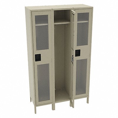 TENNSCO CSL1518723SAND Wardrobe Locker Clearview 3 Wide 1 Tier Sand