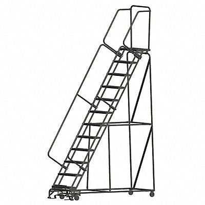BALLYMORE WA123214P Lockstep Rolling Ladder Steel 120 In.H