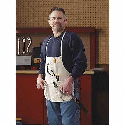 CLC C10 Tool Apron White Canvas 29 to 46 in