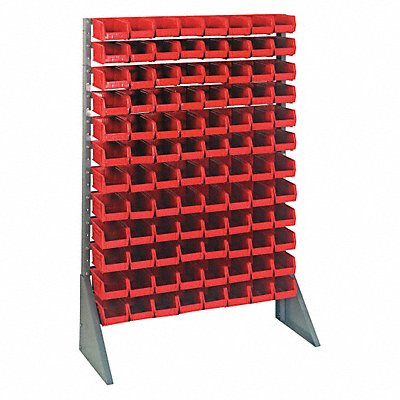 QUANTUM STORAGE SYSTEMS QRU12S22096RD F1609 BinRailFlrRck 15inx54inx36in Load Capacity 50 lb