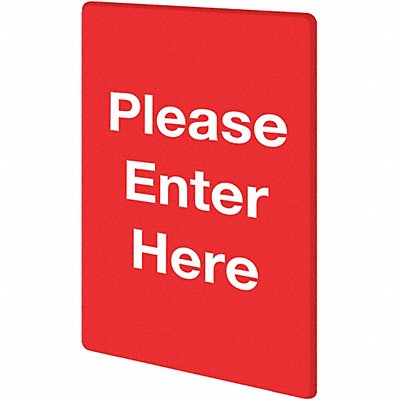 TENSABARRIER S01PRED STOCK SIGN PLEASE ENTER RED