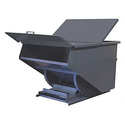 GRAINGER 30033 Hopper Lid 59 W Grey Steel