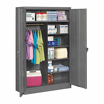 TENNSCO J2478CMEDGREY Storage Cabinet 78 x48 x24 MdGry 5Shlv