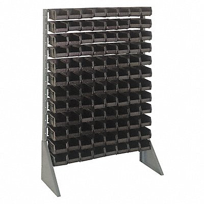 QUANTUM STORAGE SYSTEMS QRU12S21096BK F1608 BinRailFlrRck 36inx54inx15in Load Capacity 50 lb