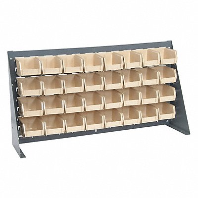 QUANTUM STORAGE SYSTEMS QBR361921032IV Louvrd Bnch Rk 1/4x20x36in Load Capacity 150lb