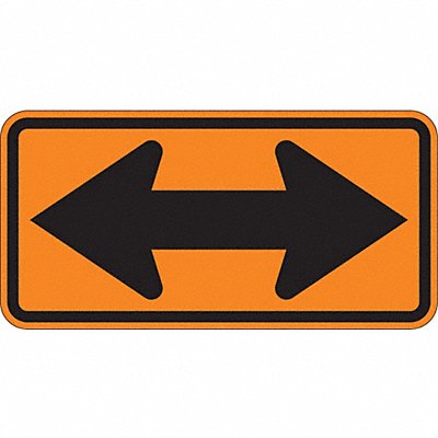 LYLE W17BO48HA Double Arrow Traffic Sign 24 x 48