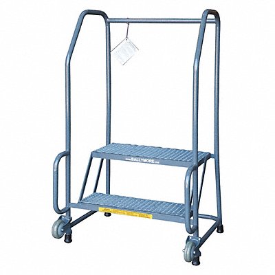BALLYMORE H226TRXGREY Tilt and Roll Ladder Steel 19 In.H