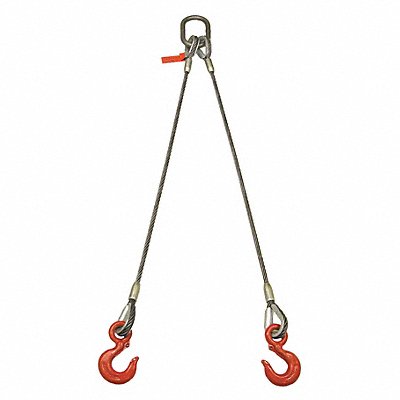 LIFT-ALL 38I2LBX4 Wire Rope Sling 4 ft L 5 000 lb Load Cap
