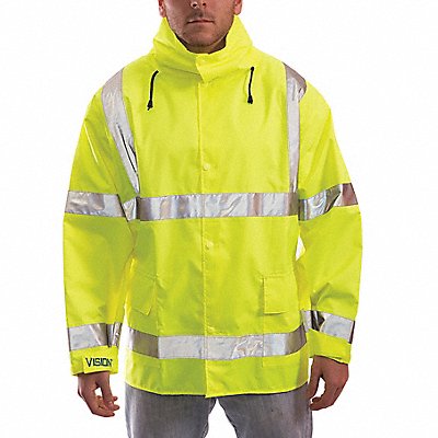 TINGLEY J23122 Rain Jacket Class 3 Type P Yellow/Grn 5XL