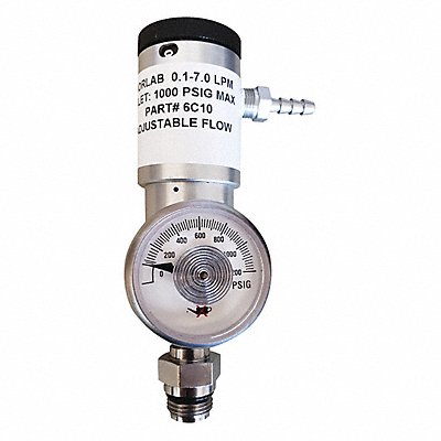 GRAINGER 6C10 Gas Regulator 0.1 to 7Lpm
