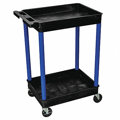 GRAINGER BKSTC11BU Utility Cart 300 lb Load Cap. 2 Shelves