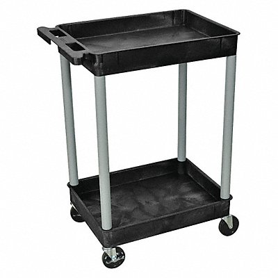 GRAINGER BKSTC11GY Utility Cart 300 lb Load Cap. 2 Shelves