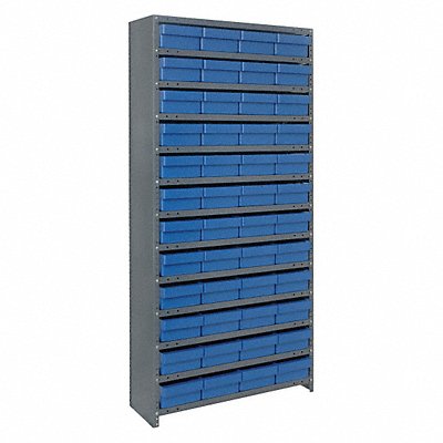 QUANTUM STORAGE SYSTEMS CL1275701BL E6884 Enclosed Bin Shelving 12x75x36in Blue