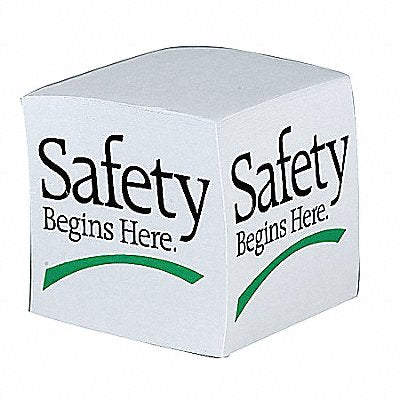 QUALITY RESOURCE GROUP 81092 Slogan Memo Cube Safety Begins Here