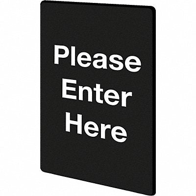 TENSABARRIER S01PBLACK STOCK SIGN PLEASE ENTER BL