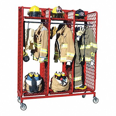 GROVES RMDS624 Turnout Gear Rack 2 Side 6 Compartment