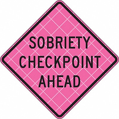 EASTERN METAL SIGNS AND SAFETY C36SBFP3FHHDSOBRIETYCHECKPOINT Sobriety Checkpoint Traffic Sign 36 x36