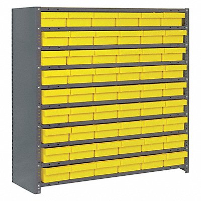 QUANTUM STORAGE SYSTEMS CL1239401YL E7214 Enclosed Bin Shelving 12x39x36in Yellow