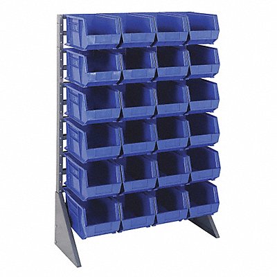 QUANTUM STORAGE SYSTEMS QRU12S24024BL F1613 BinRailFlrRck 15inx54inx36in Load Capacity 50 lb