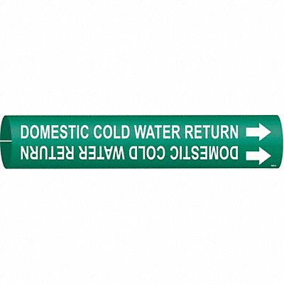 BRADY 4049A Pipe Marker Domestic Cold Water Return