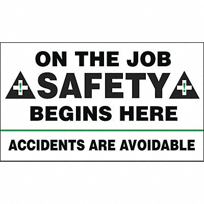 ACCUFORM MBR422 Safety Banner 28in x 48in Poly Sheeting
