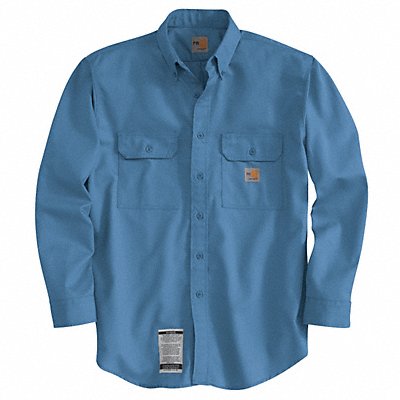 CARHARTT FRS160MBLLRGREG E6404 FR Long Sleeve Shirt Blue L Button
