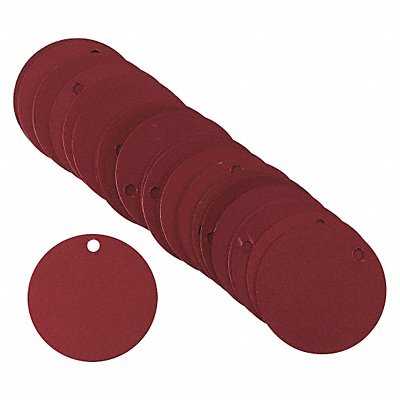 BRADY 49901 Blank Tag Aluminum 1 1/2in W Red PK25