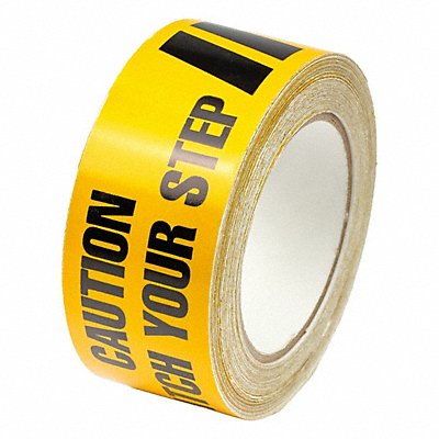 GRAINGER LB51726 Barricade Tape Black/Yellow 60 ft L 2 in